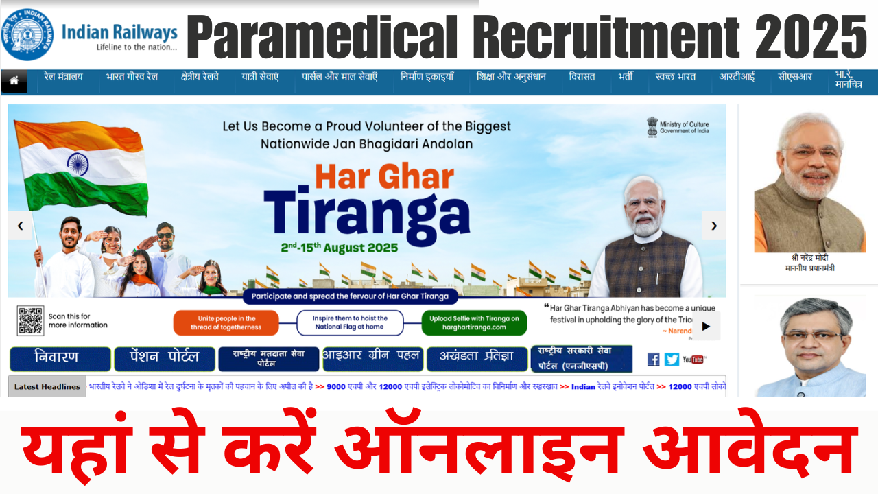 RRB Paramedical Recruitment 2025