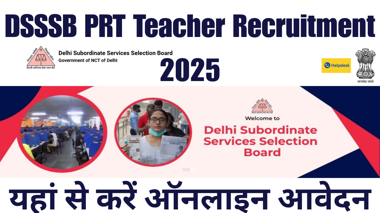 DSSSB PRT Teacher Recruitment 2025