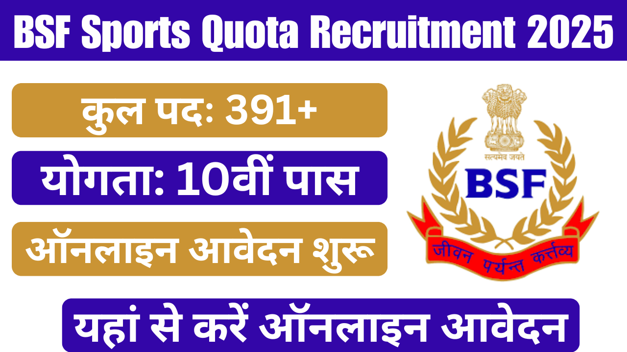 BSF Sports Quota Recruitment 2025