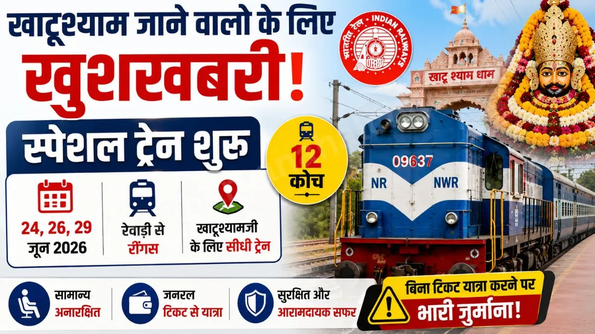 Great Relief Khatu Shyamji Special Train 2026