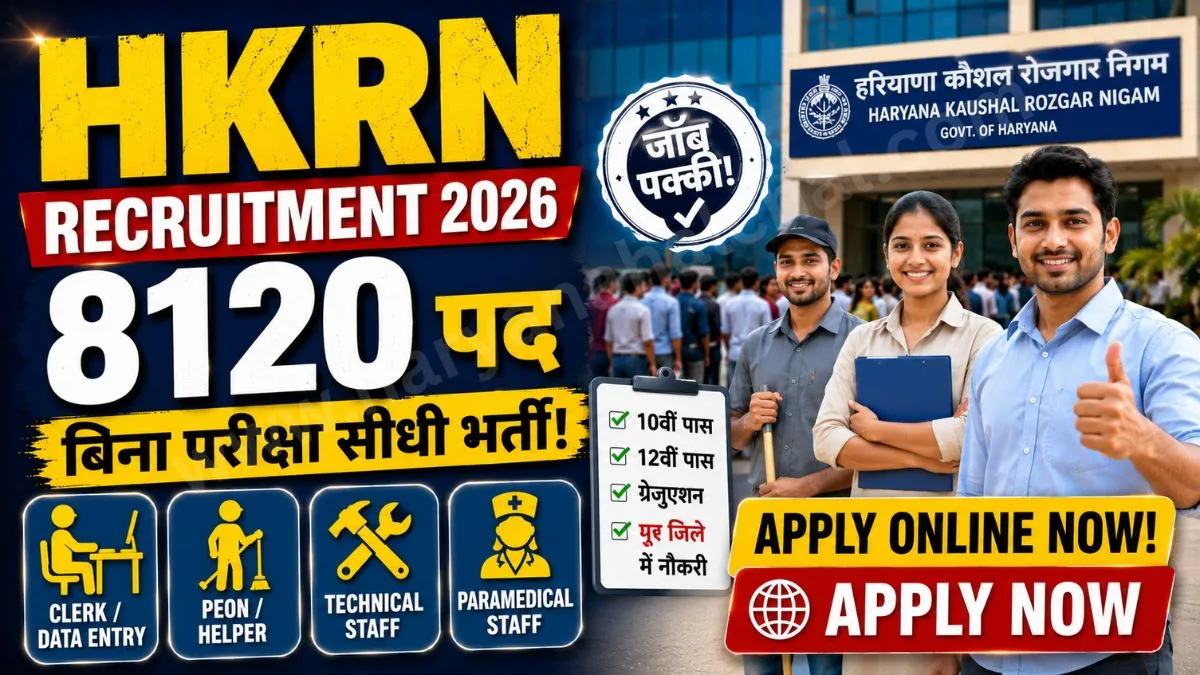 HKRN 8120 Posts Recruitment 2026
