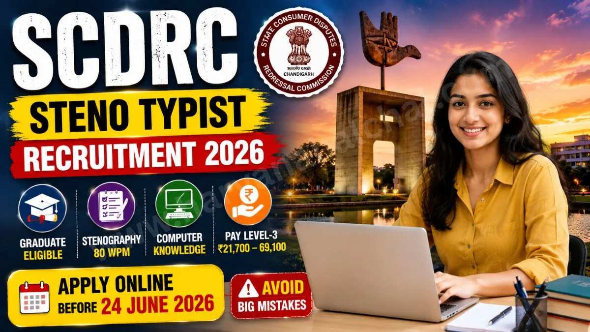 SCDRC Chandigarh Steno Typist Recruitment 2026
